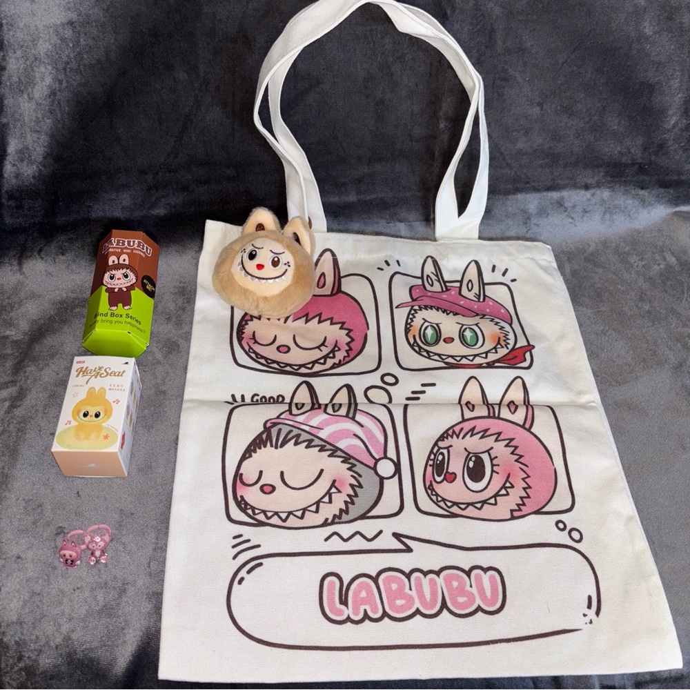 Labubu tote bag bundle